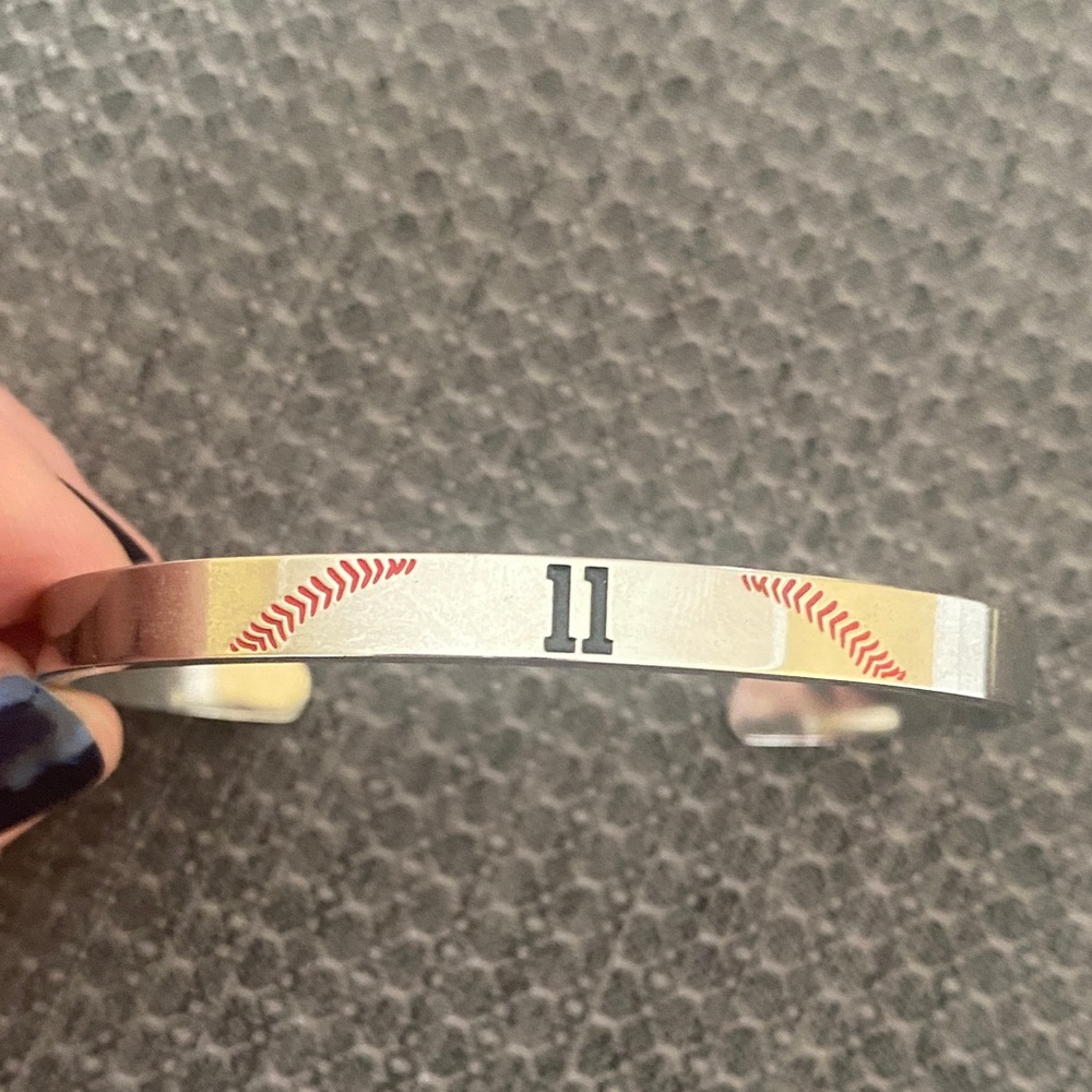 ⭐️4/$20⭐️ #11 Silver Baseball Cuff Bracelet